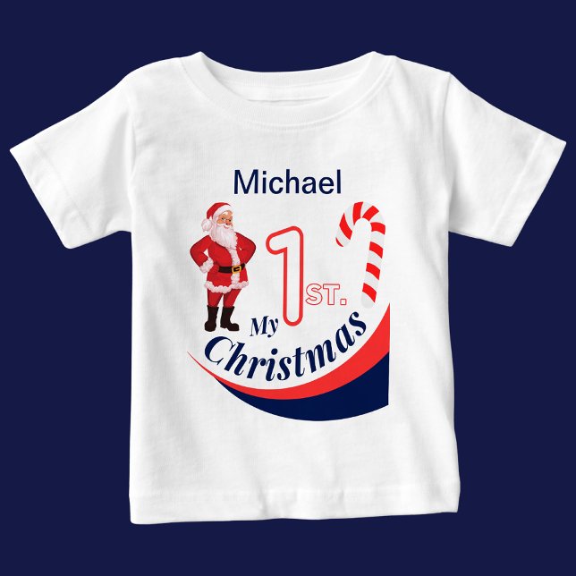 Camiseta De Bebé Navidades personalizados beben "Mis primeros Navid (Subido por el creador)