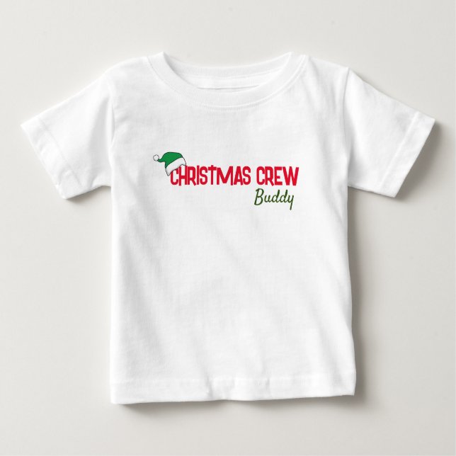 Camiseta De Bebé Navidades personalizados Crew Family Mating Modern (Anverso)