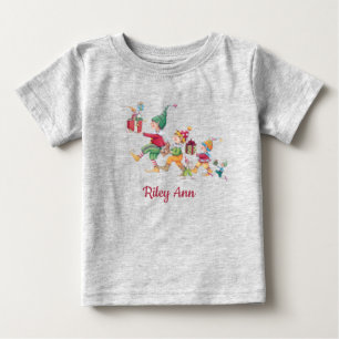 Camiseta De Bebé Navidades personalizados festejan gris