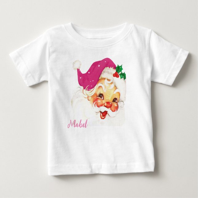 Camiseta De Bebé Navidades personalizados Santa Claus Baby T-Shirt (Anverso)