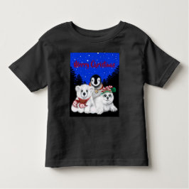 Camiseta De Bebé Navidades pingüino bebé oso polar cachorro