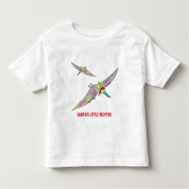 Camiseta De Bebé Navidades Pterodactyl Dinosaur Funny Santa Slogan