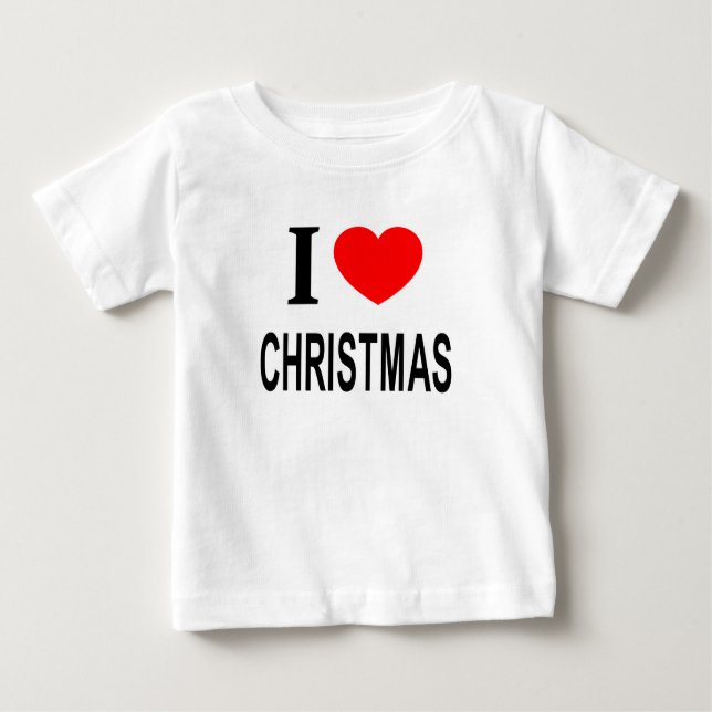 CAMISETA DE BEBÉ ❤️ NAVIDADES QUE AMO A NAVIDADES Y A NAVIDADES DE  (Anverso)