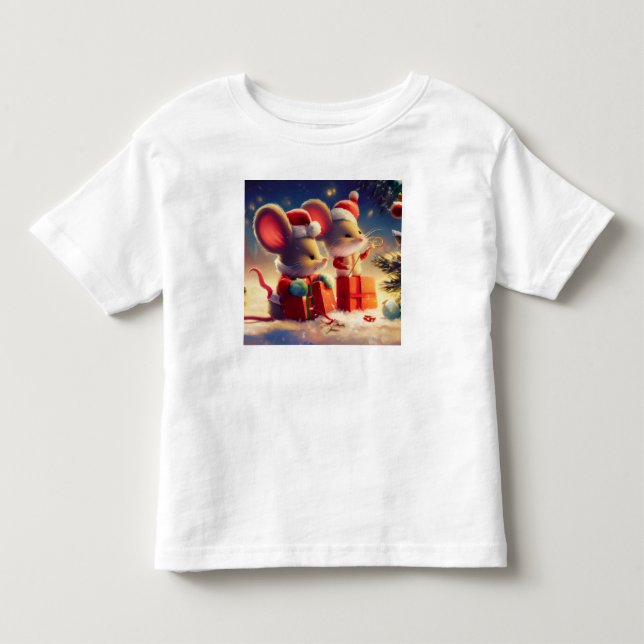 Camiseta De Bebé Navidades Ratón 3 (Anverso)