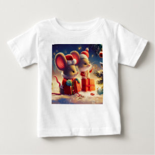 Camiseta De Bebé Navidades Ratón 3