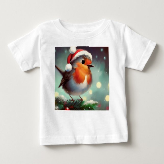 Camiseta De Bebé Navidades Robin 2 (Anverso)