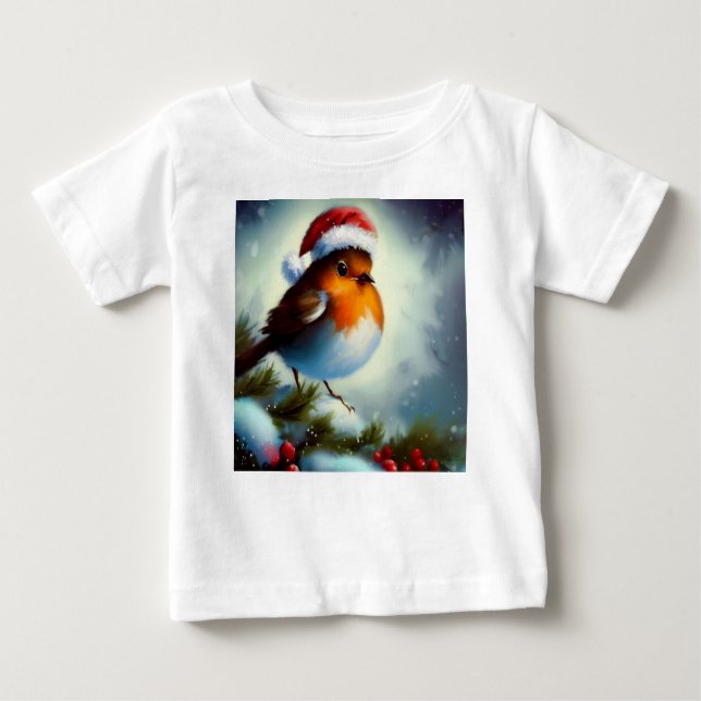 Camiseta De Bebé Navidades Robin 3 (Anverso)