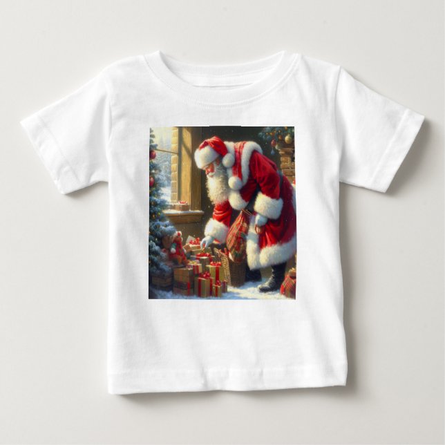 Camiseta De Bebé Navidades Santa Claus 3 (Anverso)