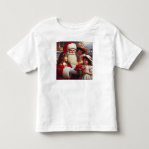 Camiseta De Bebé Navidades Santa con niños 1