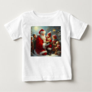Camiseta De Bebé Navidades Santa con niños 2