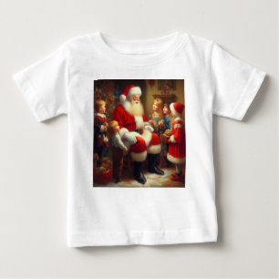 Camiseta De Bebé Navidades Santa con niños 3