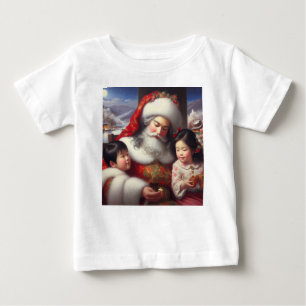 Camiseta De Bebé Navidades Santa con niños 5