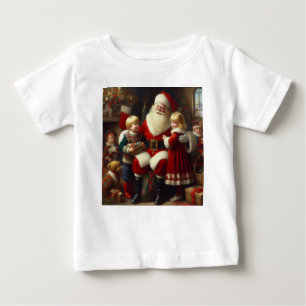 Camiseta De Bebé Navidades Santa con niños 6