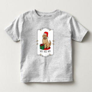 Camiseta De Bebé Navidades Santa Goldendoodle (rojo dorado) Cute de