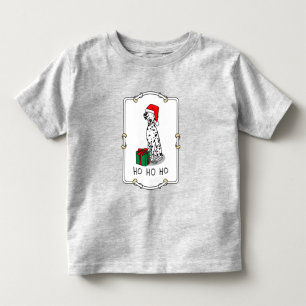 Camiseta De Bebé Navidades Santa Hat Dalmatian Dog (negro 1) Cute