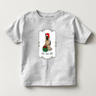 Camiseta De Bebé Navidades Santa Hat German Shepherd Dog Cute