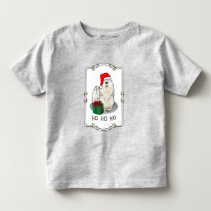 Camiseta De Bebé Navidades Santa Hat Puli Perro (blanco) Cute Graci