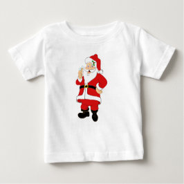 Camiseta De Bebé Navidades Santa Sonrientes