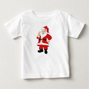 Camiseta De Bebé Navidades Santa Sonrientes