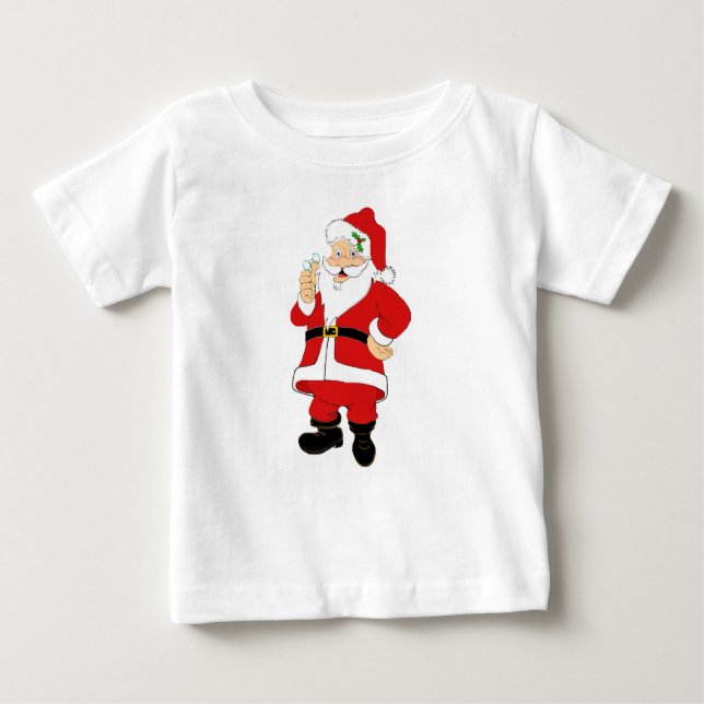 Camiseta De Bebé Navidades Santa Sonrientes (Anverso)
