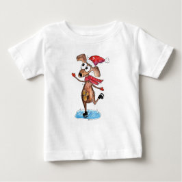 Camiseta De Bebé Navidades singulares haciendo patines de hielo