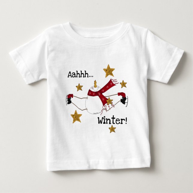 Camiseta De Bebé Navidades Snowman (Anverso)