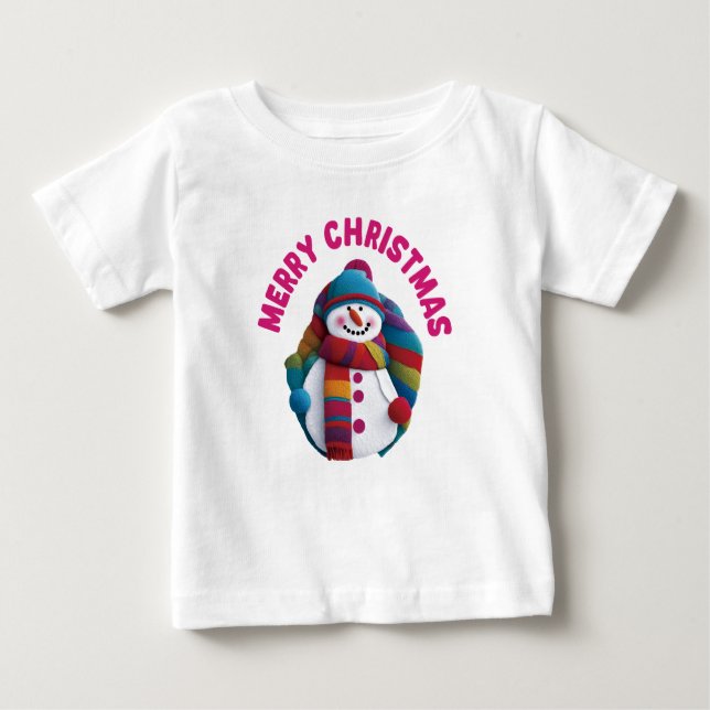 Camiseta De Bebé Navidades Snowman (Anverso)