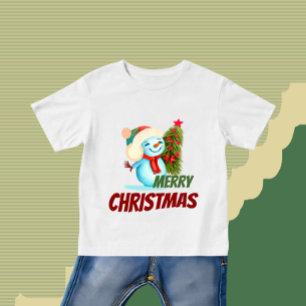 Camiseta De Bebé Navidades snowman