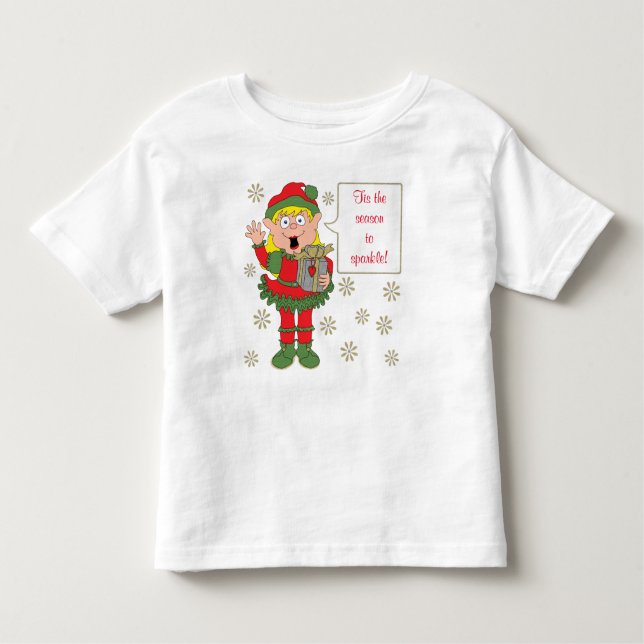 Camiseta De Bebé Navidades Sparkly Elf (Anverso)