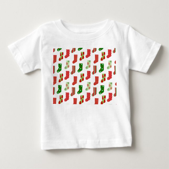 Camiseta De Bebé Navidades Stockings (Anverso)