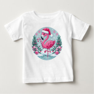 Camiseta De Bebé Navidades Sublimación Flamingo Clipart-10424