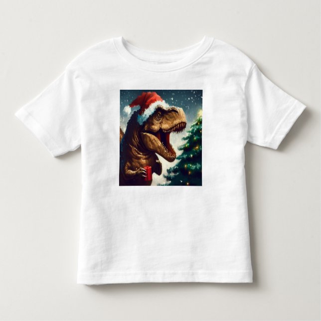 Camiseta De Bebé Navidades T-Rex 1 (Anverso)