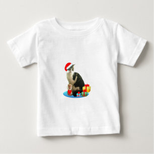 Camiseta De Bebé Navidades tabby cat y lindo angelito