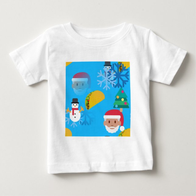 Camiseta De Bebé navidades taco emoji (Anverso)