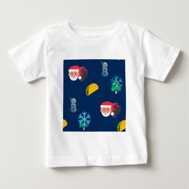 Camiseta De Bebé navidades taco emoji (Anverso)