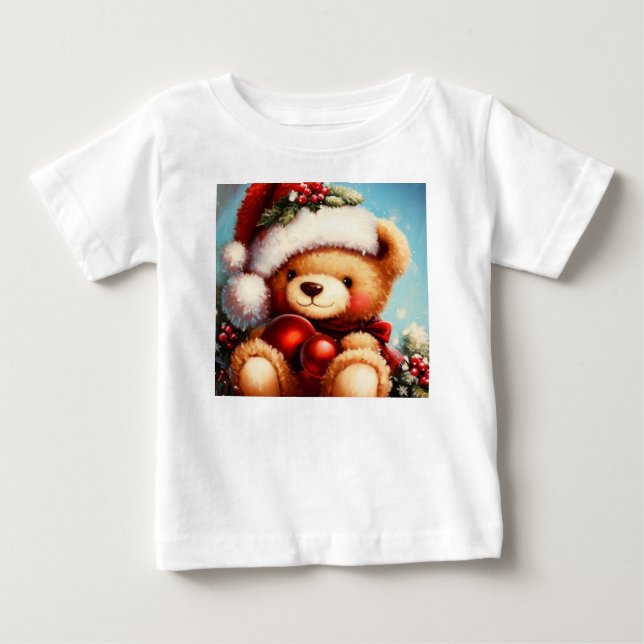Camiseta De Bebé Navidades Teddy Bear 4 (Anverso)