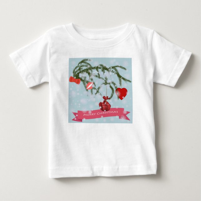 Camiseta De Bebé Navidades Tile cerámico (Anverso)