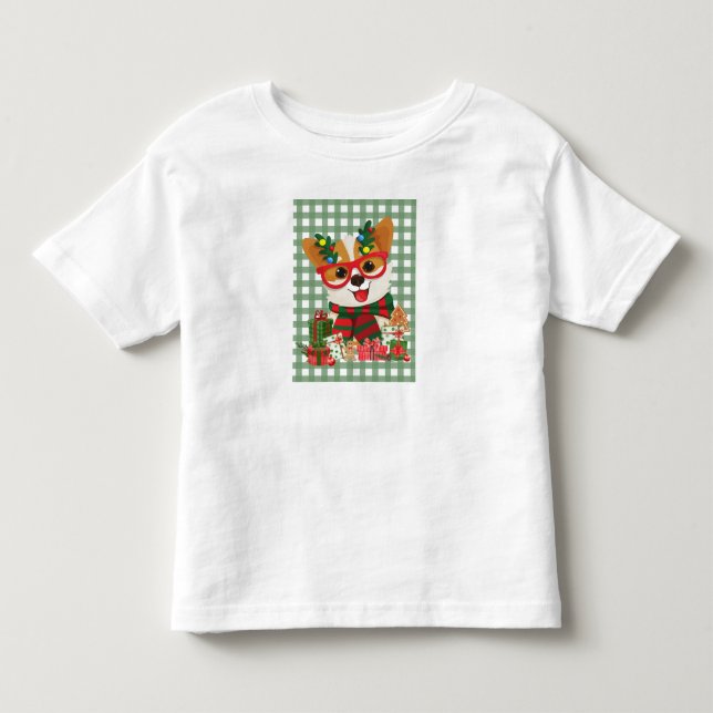 Camiseta De Bebé Navidades Toddler Shirt - Un cachorro lindo (Anverso)