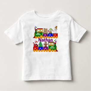 Camiseta De Bebé Navidades Toy Train personalizado