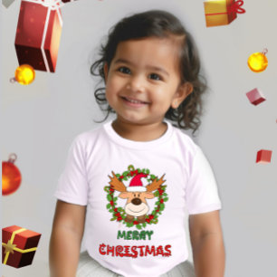 Camiseta De Bebé Navidades venados