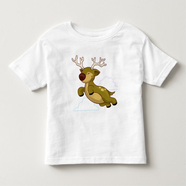 Camiseta De Bebé Navidades volando renos (Anverso)