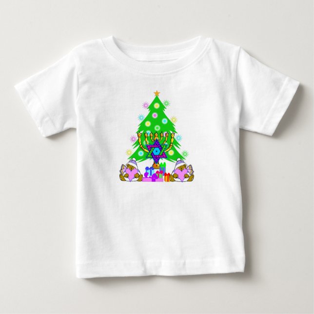 Camiseta De Bebé Navidades y Chanukah (Anverso)