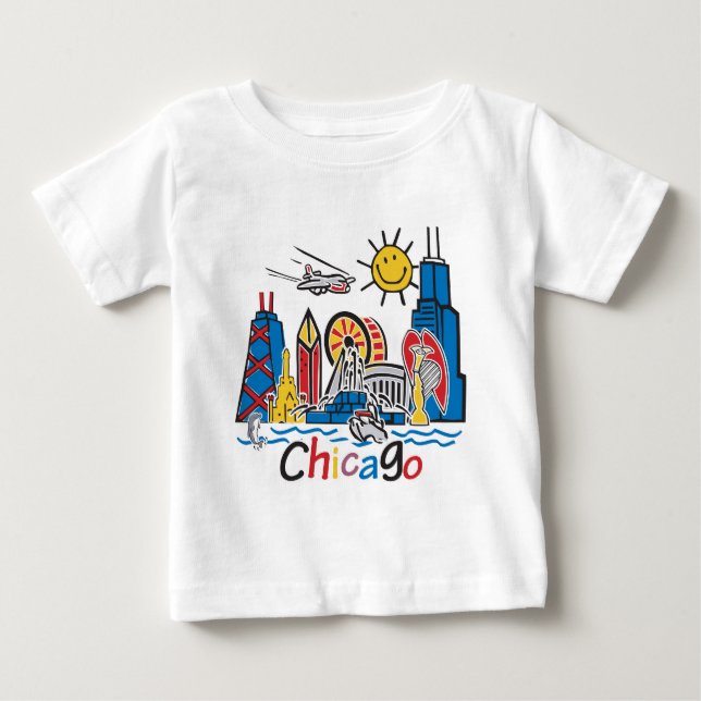 Camiseta De Bebé Navy Pier Chicago (Anverso)