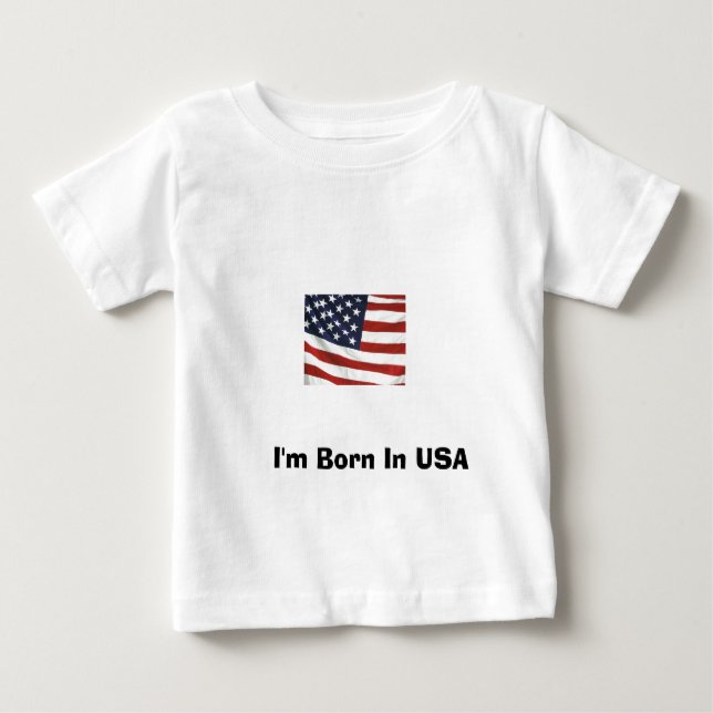 Camiseta De Bebé Nazco en los E.E.U.U. (Anverso)