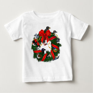 Camiseta De Bebé Nd. Aves de patio trasero Birdorable Navidades Wre