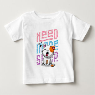 Camiseta De Bebé Necesita más sueño Divertida expresión de bostez