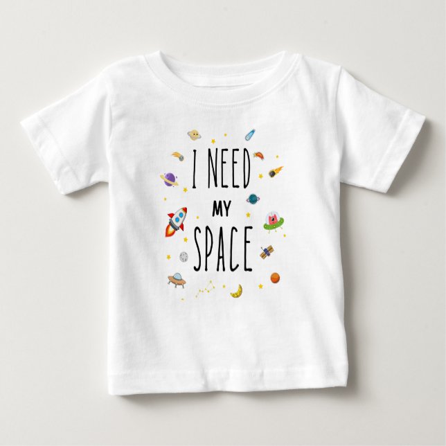 Camiseta De Bebé Necesito espacio, espacio reducido (Anverso)