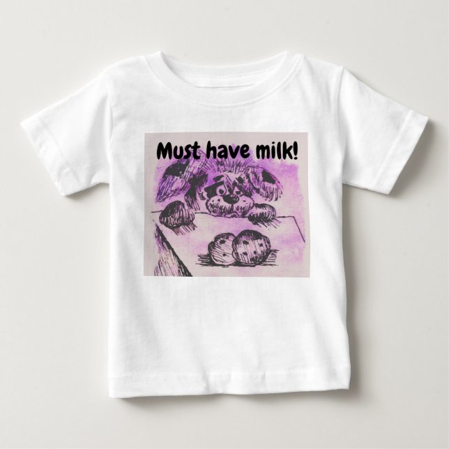 Camiseta De Bebé Necesito Leche (Anverso)