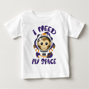 Camiseta De Bebé Necesito Mis Niños Mono Astronauta Espacial