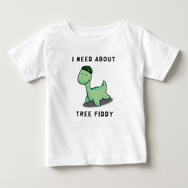 CAMISETA DE BEBÉ NECESITO SOBRE EL ÁRBOL FIDDY - LOCH NESS MONSTER (Anverso)